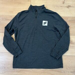 Hurley Dark Gray Quarter-Zip Pullover Medium